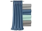 npluseins Verdunkelungsvorhang verdeckte Schlaufen Blickdicht metallic 1462.2064, blau