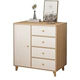 NEUBEE Schubladenschrank Schublade Kommode Home Schlafzimmer Aufbewahrungsschublade Locker Lagerung Sideboard Moderne minimalistische Kommode Kommode (Farbe : Natural, Size : 78x38x77cm)