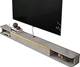 Schwebender TV-Ständer Component Shelfo Videospeichereinheit Wandmontierte Medienkonsole Schwebender TV-Schrank mit Tür reservierten Verdrahtungslöchern, 47,2/55,1 Zoll/120 cm a/a