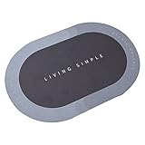 Ganekihedy Badematte Eingangs TüR Matte Super SaugfäHige Badezimmer Matten Schnell Trocknender Badezimmer Teppich Modern Einfache rutschfeste Boden Matte-1