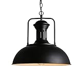 HAIIQU Vintage Lampenfassungen Schwarze Metallkäfig-Hängeleuchte Rustikale Industrie-Lager-Hängescheunenleuchte Kronleuchter mit E26-Sockel für Schlafzimmer über dem Waschbecken im Flur