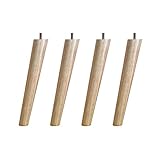 Schrägkegel-Möbelbeine Massivholz, TV-Schrank-Stützbeine, DIY-Sofabeine for Couchtische, Schreibtischbeine, M8-Gewindestange, 10–50 cm, Tragfähigkeit 200 kg, 4 Stück qiruiwang ( Size : 50cm/19.7in )