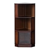 JTRHD Aufbewahrung von Eckregalen Einfacher Eckschrank Wohnzimmer Dreieckschrank Büro, Wohnzimmer (Farbe : Braun, Size : 108x35x35cm)