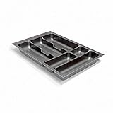 Besteckeinsatz Schubladeneinsatz Besteckkasten Comfort Universal | für 40er Schubladen | zuschneidbar von 308-335 mm | Silbergrau |