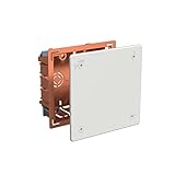 FAMATEL – Abzweigdose für Einbau | Deckel mit Metallkrallen | Ohne Kegel | 115x115x45 | Orange