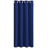 PONY DANCE Blickdichte Vorhänge Schlafzimmer - Vorhang Blickdicht Kinderzimmer Gardinen Junge Thermovorhang Hitzeschutz Vorhang Verdunkelung, 1 Stück H 180 x B 140 cm, Blau