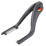 Westmark Gemüse- und Spargel-Schäler Peel-Star Alu 'Special Dark Edition', Edelstahlklingen, hochwertige Spezialbeschichtung, Aluminium/Edelstahl, Anthrazit, 6050226Z