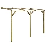 Festnight Hölzerne Anlehn-Pergola Pergola Terrassendach Terrassenüberdachung aus Holz für Wandanbau 200 x 300 x 220 cm
