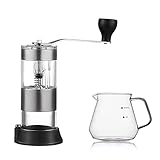 zlw-shop Manuelle kaffeemühle Manuelle Kaffeebohne Mühle Edelstahl Haushalt Kleine handgekrankte frische Bohnenschleifer Kompaktschleifer tragbarer Mini Porlex handkaffeemühle (Color : B)