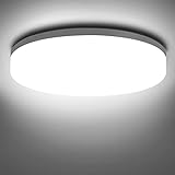 NIXIUKOL Deckenlampe 18W, LED Deckenleuchte 4500K Neutralweiß, IP54 Wasserfest Badlampe Schlafzimmerlampe Wohnzimmerlampe 1800LM ideal für Badezimmer Balkon Flur Küche 22cm