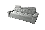 Robin Diana Sofa mit Schlaffunktion ohne Bettkasten 3 Verstellbare Kopfstützen Wohnzimmer-Sofa Schlafsofa Freistehende Couch Schlafcouch Wohnzimmermöbel Wohnlandschaft