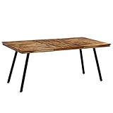 Festnight Esstisch | Vintage Esszimmertisch | Industrial Küchentisch | Esszimmer Holztisch | RecyceltesTeak und Stahl 180 x 90 x 76 cm