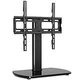 RFIVER Universal TV Standfuss Drehbar für 26-55 Zoll max. 40 kg TV Ständer Standfuß Fernsehständer Tischständer Schwenkbar Höhenverstellbar max. VESA 400x400 mm
