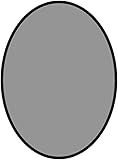 Spiegel aus Aluminiumlegierung, ovaler Badezimmer-Wand-Badezimmerspiegel, Badezimmer-Dekoration, Wandspiegel, schwarzer, sauberer Kosmetikspiegel zum Wohnen (Farbe: Schwarz, Größe: 50 x 70 c