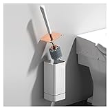 Toilettenbürste Toilettenbürste Langer Griff mit Basis -Set Home Waschanlage Toilettenreinigung Pinsel nach Hause Reinigung Helfer Toilettenbürste Klobürstenhalter (Color : Wit)