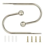 TAIYOU 2 Stück Raffhalter Gardinen Metall Vorhang Raffhalter Haken Dekorativer Wandmontage Raffhaken für Schlafzimmer Wohnzimmer Bäder Küchen Büros Esszimmer Cafés Silber Runder Kopf