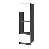 Vicco Mikrowellenschrank Küchenschrank Küchenmöbel R-Line J-Shape 60 cm modern (Anthrazit-Weiß)