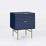 Geometrischer Nachttisch, nordischer Luxus-Nachttisch, Nachttisch mit 2 Schubladen, Nachttisch für Schlafzimmer, modische Metall-Schlafzimmer, kreative Schließfächer, 40 x 50 x 60 cm (Farbe: