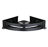 Wnota Duschablage Duschregal Wandmontiertes Caddy-Regal Ohne Bohren, Dusch-Organizer, Aufbewahrung Mit Haken, Platz-Aluminium Badezimmer Regal (Color : Nero, Size : 1pcs)