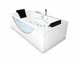 AcquaVapore Whirlpool Pool Badewanne Eckwanne Wanne W81R-TH-A 90x180cm mit Radio und Farblicht