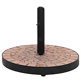 UYSELA Home Sets mit Sonnenschirmständer terrakotta rund 12 kg