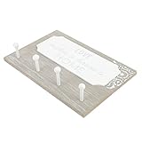 Alipis 1 Stück Holz-Kleiderhaken Hut-Wandaufhänger Rustikales Dekor Schlüssel-Hut-Haken Wand-Garderobe Wand-Kleiderbügel Dekorativer Kleiderbügel Wand-Schlüsselbrett Grauer