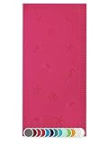 ZOLLNER Strandtuch groß 100x200 cm Strandlaken Baumwolle rosa
