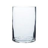 Glasvase, Blumenvase, transparente Knospenvase, Glasvasen für Blumen, Dekorationen für Wohnzimmer, Blumenvase für Esstisch, transparent | 15 cm hoch (15 x 50 cm).