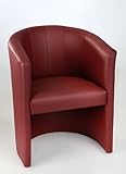 H&S Design Cocktailsessel Sessel Clubsessel Loungesessel Club Möbel Bürosessel Praxismöbel Farbe Bordeaux Kunstleder Neu