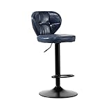 BinOxy Barhocker Anhebbarer Barstuhl (63-83 cm) Moderner einfacher PU-Leder-Rückenlehne Barstuhl an der Rezeption kann hohen Hocker drehen Hocker (Color : H)
