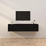 UYSELA Home Sets mit Wand-TV-Schränken 3-teilig schwarz 57x34,5x40cm