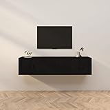 UYSELA Home Sets mit Wand-TV-Schränken 3-teilig schwarz 57x34,5x40cm