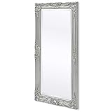 binzhoueushopping Wandspiegel Barock Spiegel Antik Garderobenspiegel Barockspiegel Silber 100 x 50 cm
