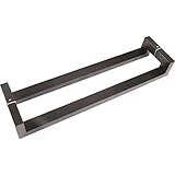 GAJUST Push-Pull-Türgriff aus Edelstahl, Haustürgriff aus Glas/Holz - Mattschwarz, 4 Längen/Länge 425 mm