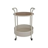 Couchtische mit Ablagefläche, moderner Couchtisch, Glas-Couchtisch mit Metallrahmen, Beistelltisch, Sofatisch mit Rollen, minimalistischer Beistelltisch for Wohnzimmer (Color : White)