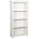 Biscottini Bücherregal aus Massivholz, 68 x 25 x 130 cm, Bücherregal, Bibliothek, Made in Italy, Bücherregal für den Raum, großes Bücherregal mit Regalen