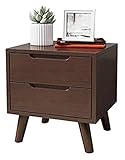 WANGXIAOYUE Nachttisch aus Massivholz, geneigter Fuß, doppelt gezogen, Nachttisch, Spind, Eckschrank