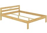 Erst-Holz® Bettgestell Kiefer Natur 140x200 Doppelbett Futonbett Massivholzbett ohne Rollrost 60.64-14 oR