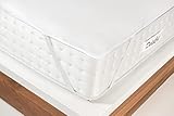 DeliCott,Matratzenschoner Valencia (160x190,200 cm) mit 4 elastischen Bändern, wasserdicht und atmungsaktiv, 100 % Baumwolle, Anti-Milben, sehr weich, Oeko-Tex Standart 100 (Bett 160x190/2). 00 cm