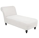 RIJPEX Rutschfeste Chaise Stuhlhussen Soft Jacquard Chaise Lounge Cover Maschine Waschbare Lounge Sofa Bezüge/Weiss