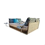 Walnut Outdoor Rattan-Bett Villa Hotel Freibad Meerblick Zimmer Vogel Nest Boden Sonnenschirm Gürtelgarten außerhalb des Schuppens (Color : D, Size : One Size)