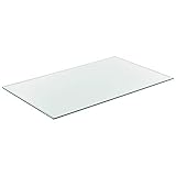 [neu.haus] Glasplatte 120x65cm Eckig Glasscheibe Tischplatte ESG Glas Kaminplatte Kaminglas DIY Tisch