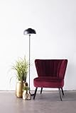 Sessel Shelly Samt Rouge - Giga Meubel