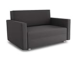 Sofa Pura Maxi mit Schlaffunktion - Schlafsofa mit Bettkasten, Sofagarnitur, Bettsofa, Wohnlandschaft, Couch, Polstersofa (Dunkelgrau (Suedine 36))