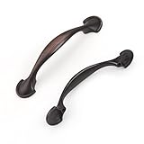 Orger 6 Stück Küchenschrankgriffe, ölgeriebene Bronze, Schrankgriffe, Kommode, Schubladengriffe, Vintage-Schubladengriffe, Euro-Stil, Küchenmöbel, Hardware, Zinklegierung, 7.6 cm Lochmitte