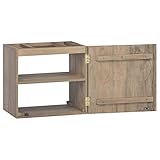 Tidyard Wand Badschrank Wandschrank Badezimmerschrank Hängeschrank Toilettenschrank Kommode Badezimmer Aufbewahrungsschrank Badkommode Badregal Badmöbel Schrank 45x30x40 cm Massivholz Teak