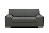 DOMO Collection Sofa Alisson, 2er Couch, 2-Sitzer, 2er Garnitur, 164x83x75 cm, Polstergarnitur in grau