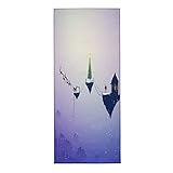 Weihnachts-Handtuch-Set, Badetücher, Handtücher, Weihnachtsmann, Haus, Hirsche, Baum, Hotelqualität, super weich und sehr saugfähig, Mikrofaser-Handtuch, 70 x 40 cm, Blauviolett