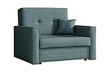 Mirjan24 Sofa Viva Bis I mit Schlaffunktion, Schlafsofa, einsitzer Polstersofa mit Bettkasten, Bettsofa inkl. Kissen, Farbauswahl, Wohnlandschaft (Spirit 12)