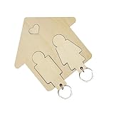Cabilock 1 Set Wand-Schlüsselanhänger Edelstahl-Anhänger Rucksack-Schlüsselanhänger Edelstahl-Schlüsselanhänger Schlüsselanhänger Für Sie Und Ihn Holz-Schlüsselanhänger